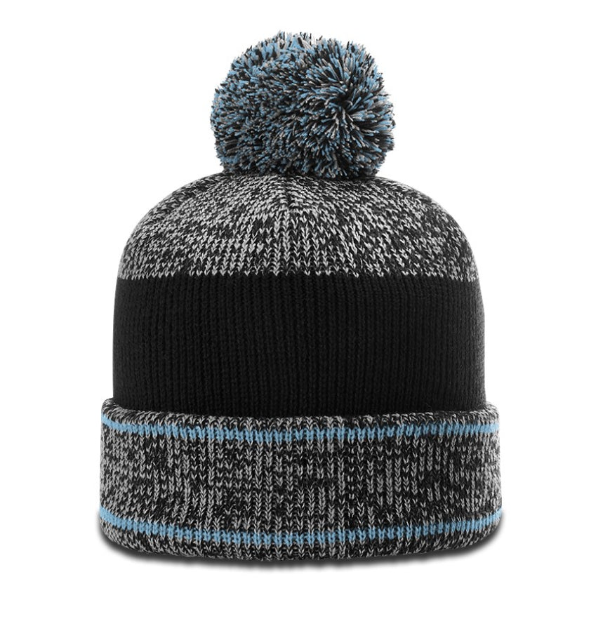 Richardson 148-Richardson Richardson 148 Heathered Beanie w/ Cuff & Pom