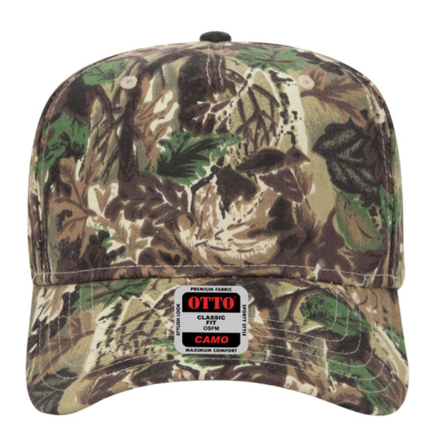 Otto Cap 120-838 Camouflage 5 Panel Mid Profile Baseball Cap