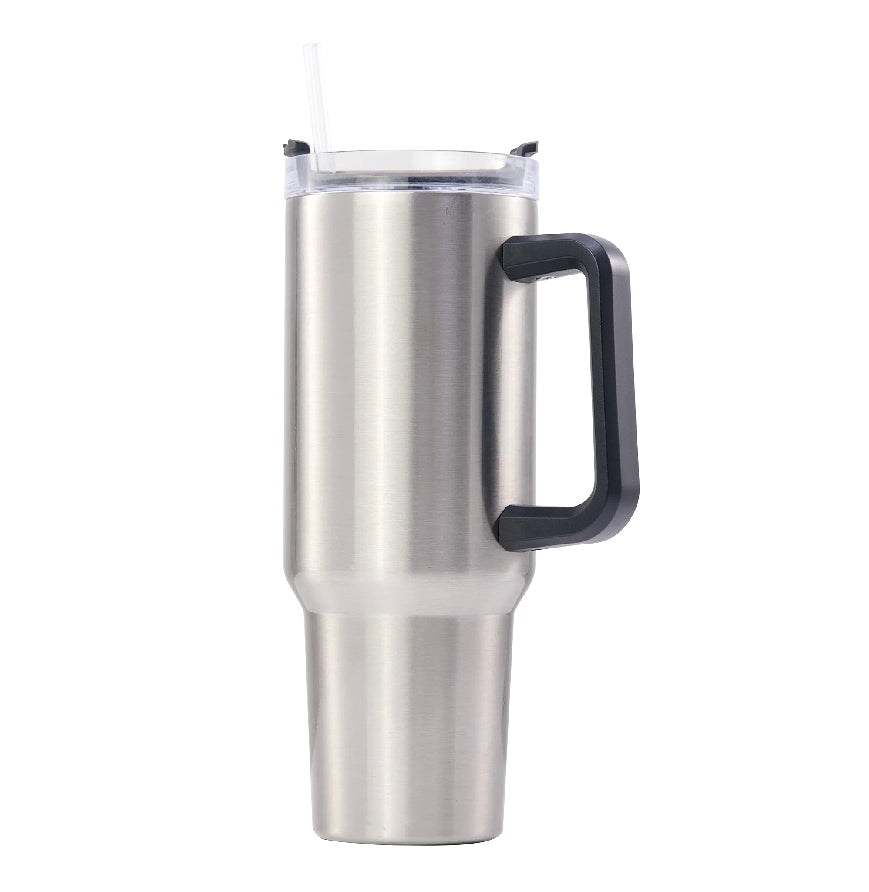 None 21672 40 oz. Sublimation Travel Tumbler with Handle