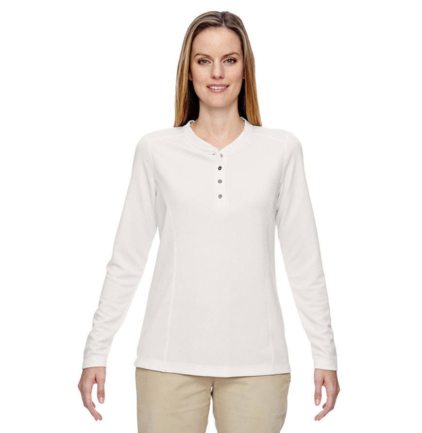 North End 78221 North End Ladies Waffle Henley
