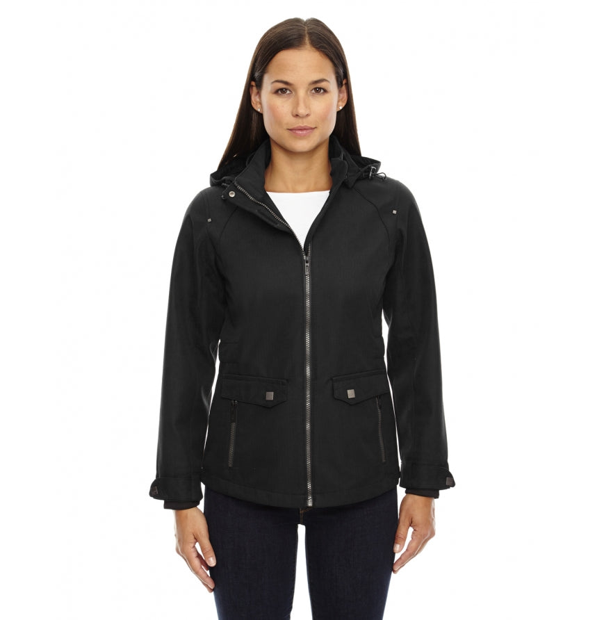 North End 78672 North End Ladies' Uptown Three-Layer Textured Soft Shell Jacket