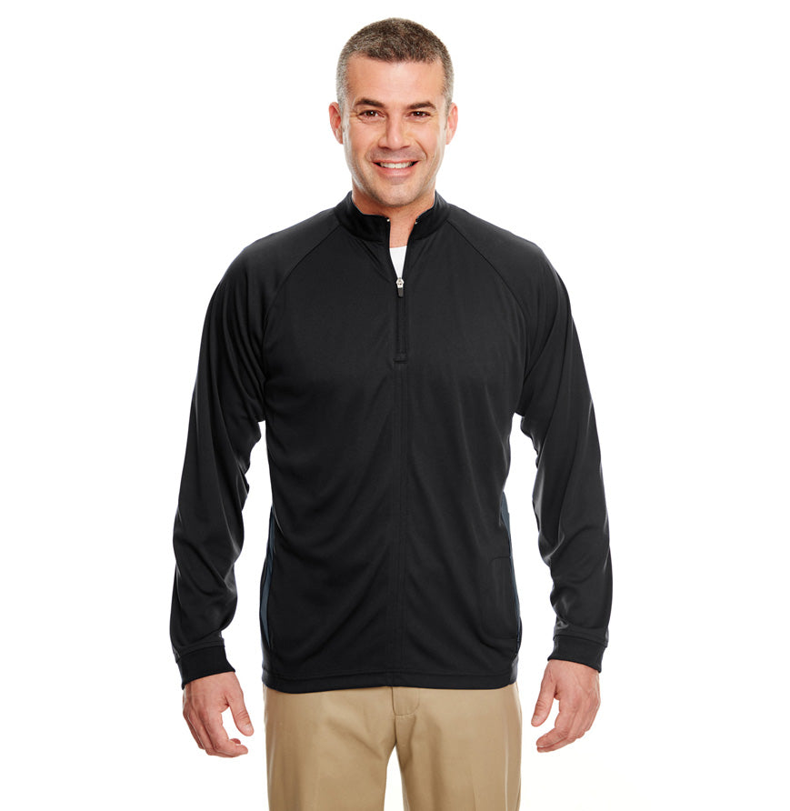 UltraClub 8432 Men's Quarter-Zip Pullover with Panel