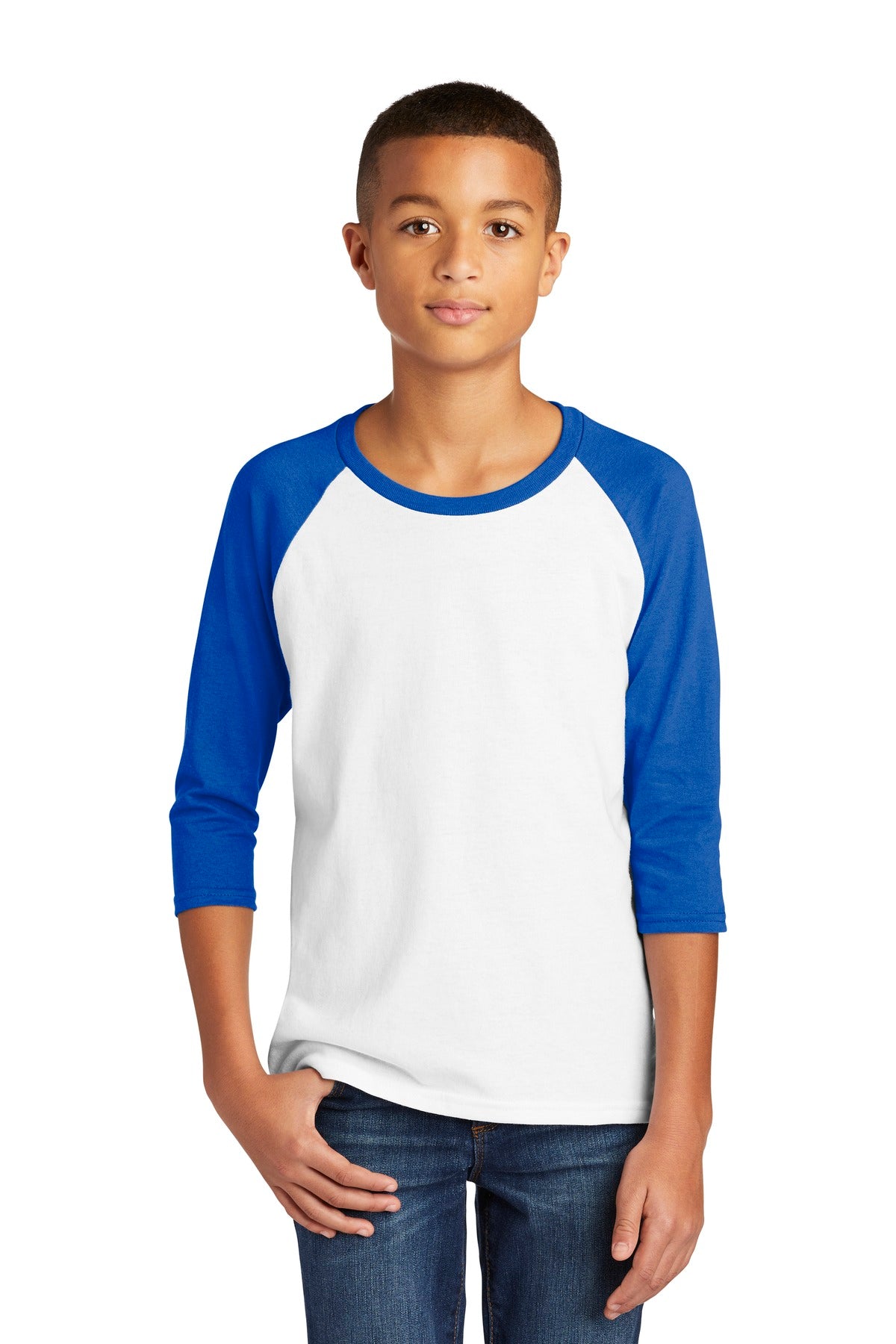 Gildan Heavy Cotton Youth 3/4-Sleeve Raglan T-Shirt. 5700B