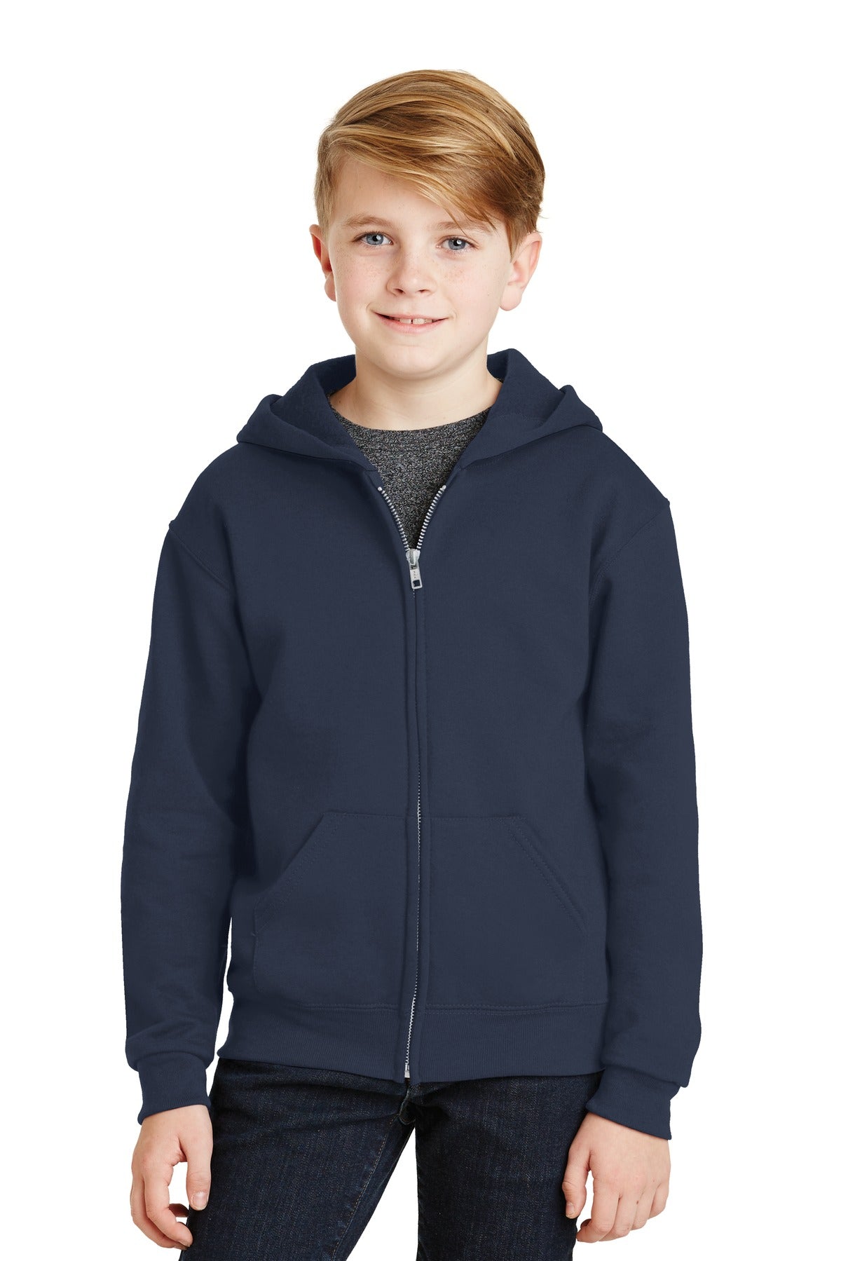 JERZEES - Youth NuBlendFull-Zip Hooded Sweatshirt. 993B