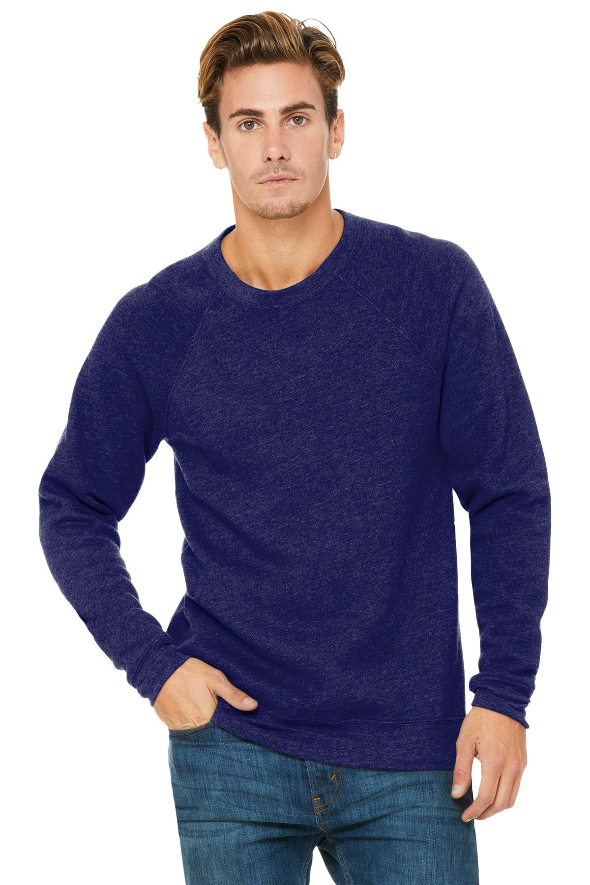 BELLA+CANVAS Unisex Sponge Fleece Raglan Sweatshirt. BC3901