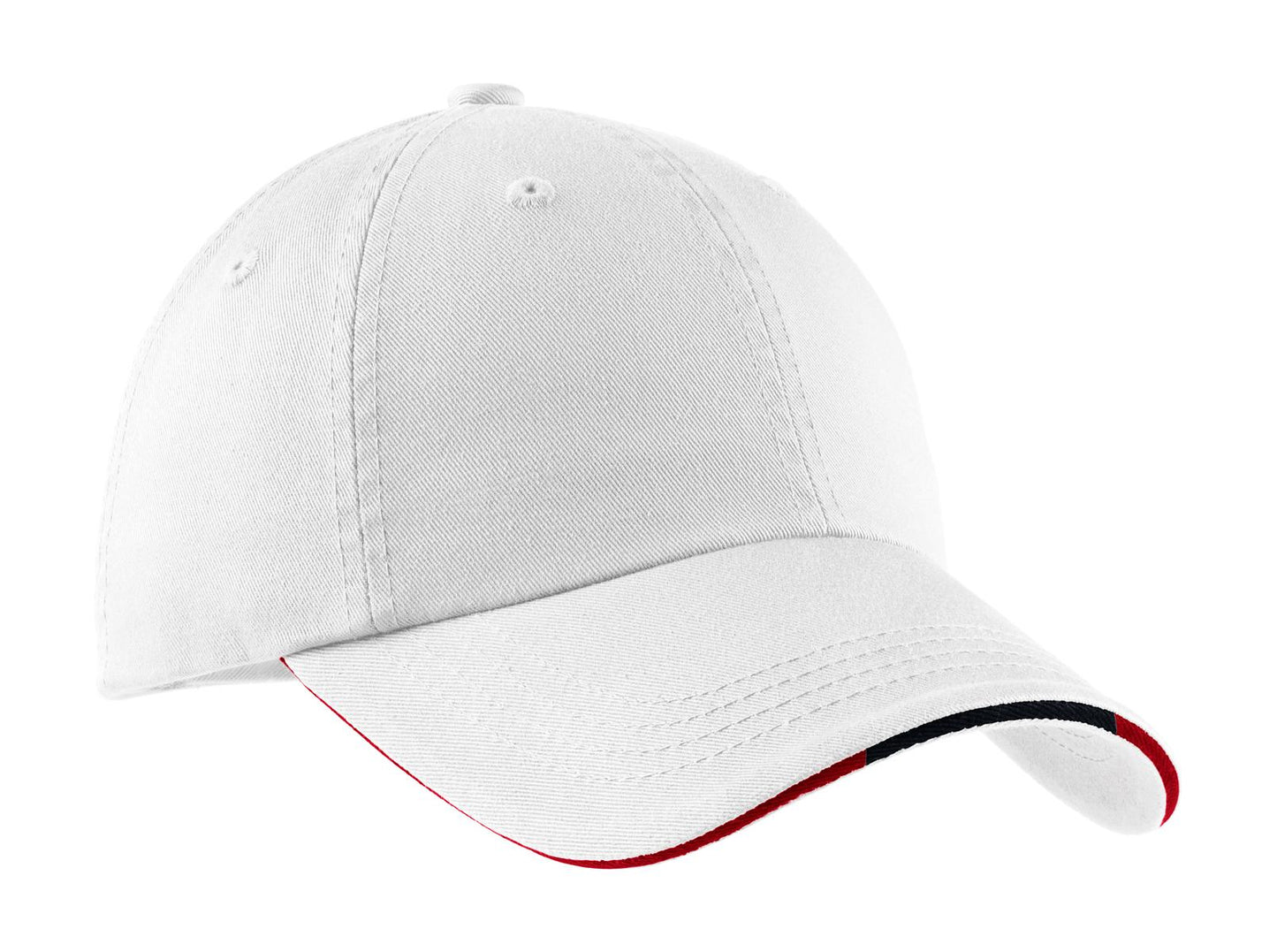 Port Authority Sandwich Bill Cap with Striped Closure. C830