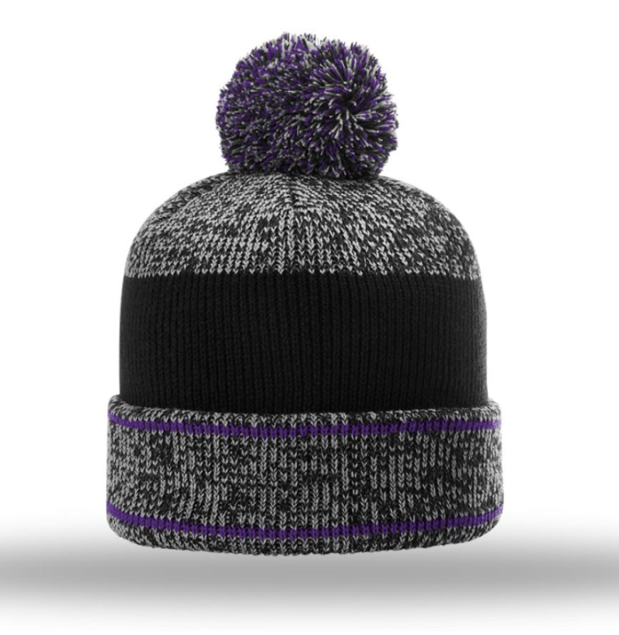 Richardson 148-Richardson Richardson 148 Heathered Beanie w/ Cuff & Pom
