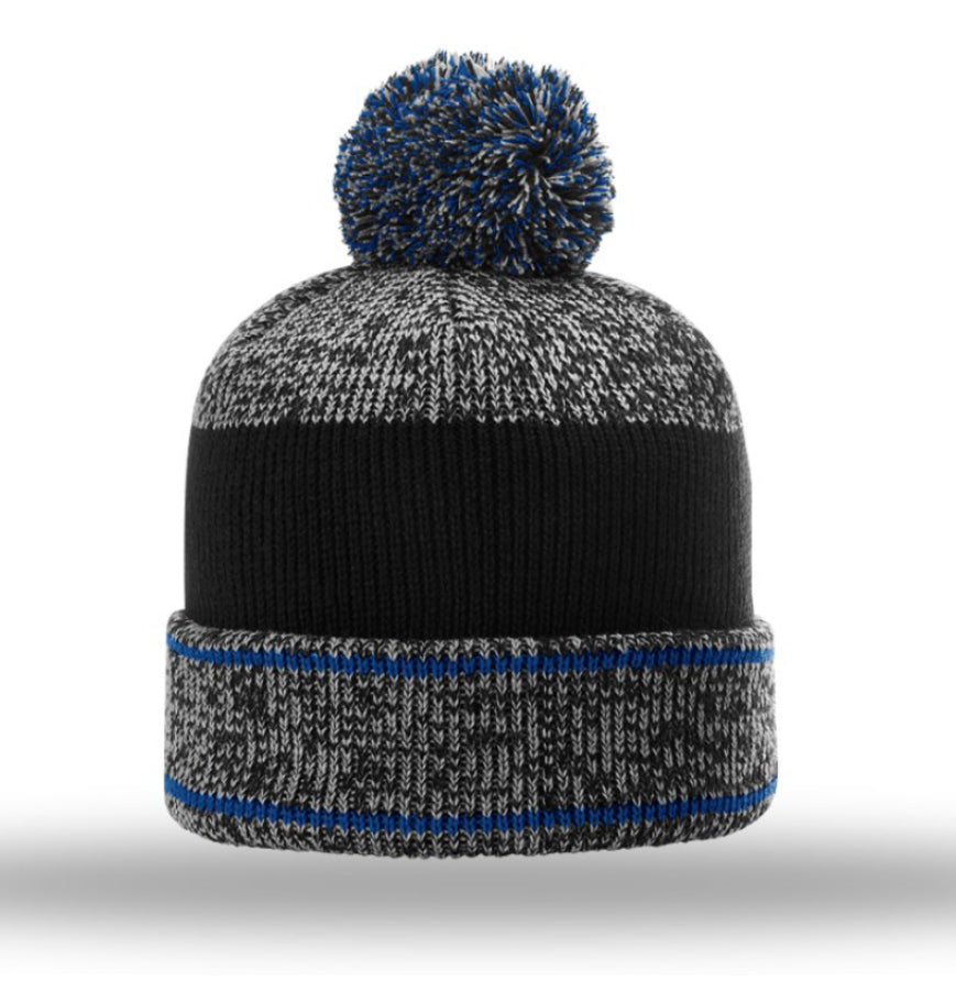 Richardson 148-Richardson Richardson 148 Heathered Beanie w/ Cuff & Pom