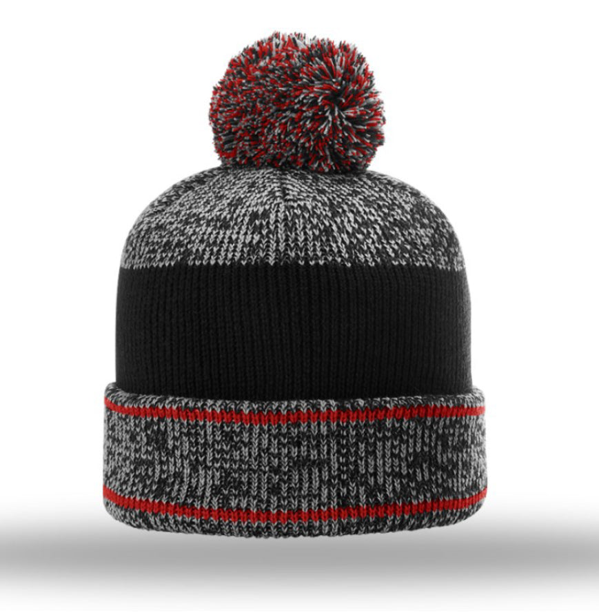Richardson 148-Richardson Richardson 148 Heathered Beanie w/ Cuff & Pom