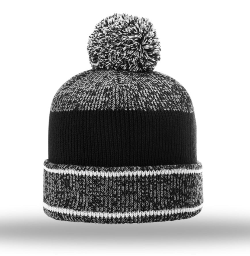 Richardson 148-Richardson Richardson 148 Heathered Beanie w/ Cuff & Pom