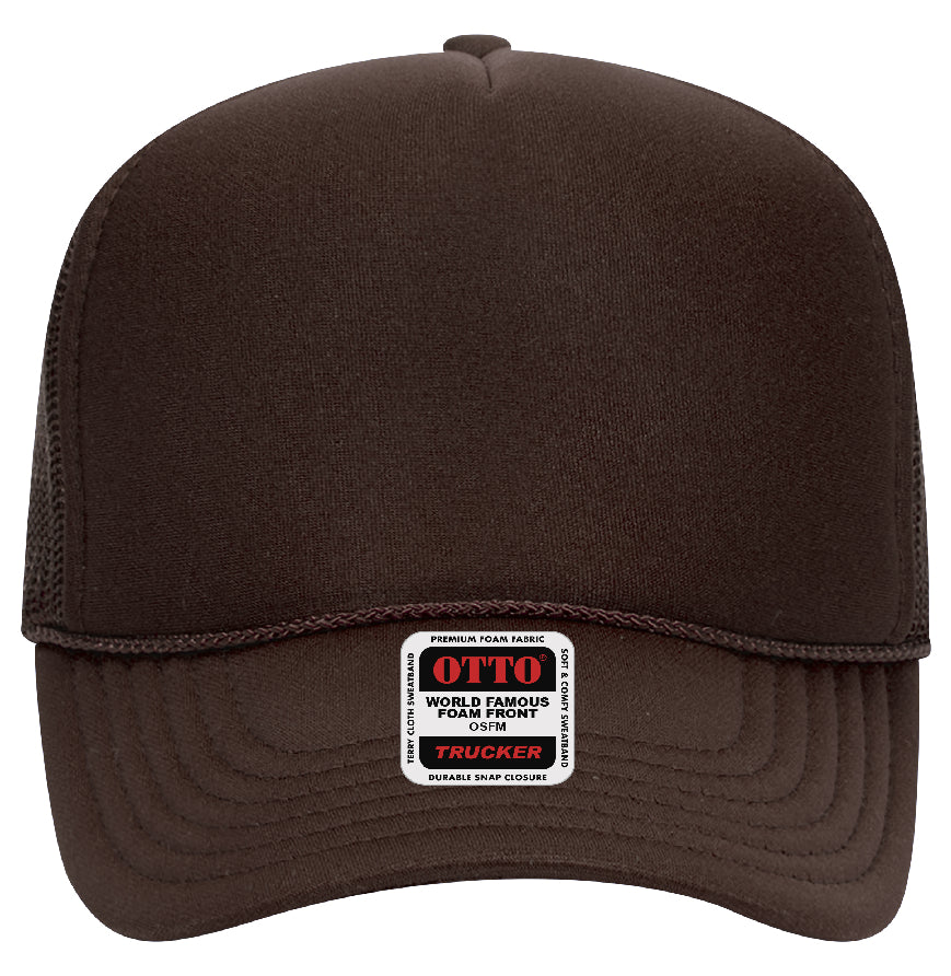 Otto Cap 32-467 5-Panel Foam Mid Profile Mesh Back Trucker Hat