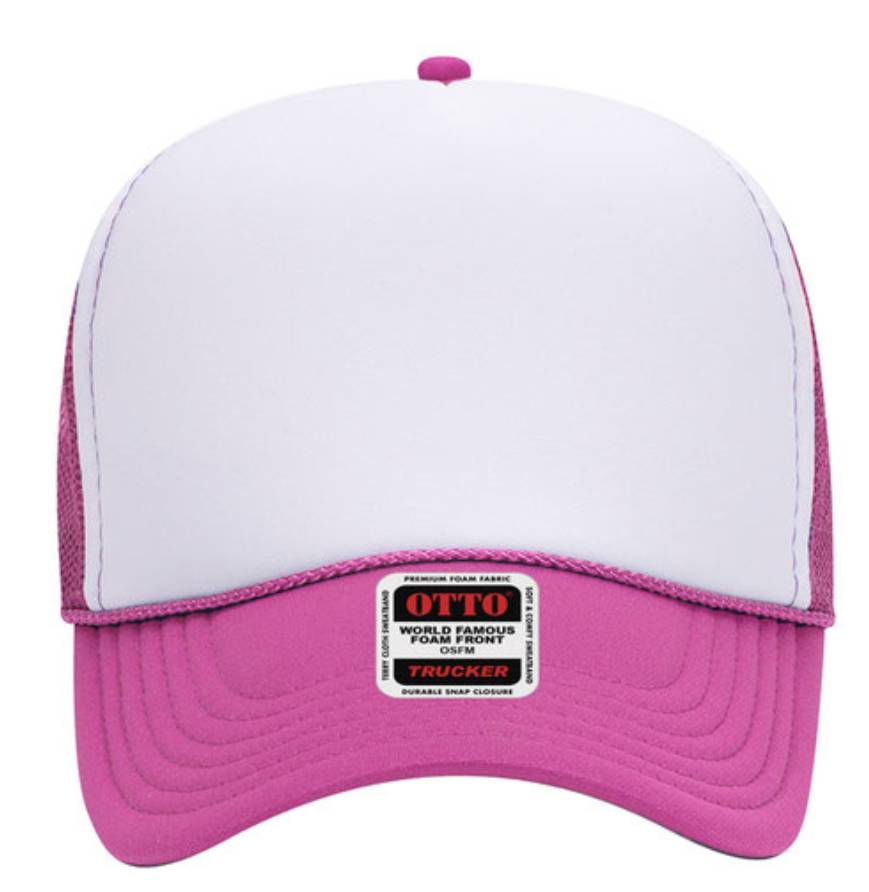 Otto Cap 32-467 5-Panel Foam Mid Profile Mesh Back Trucker Hat