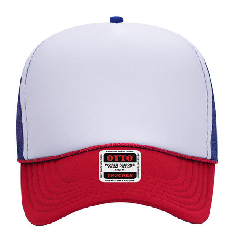 Otto Cap 32-467 5-Panel Foam Mid Profile Mesh Back Trucker Hat