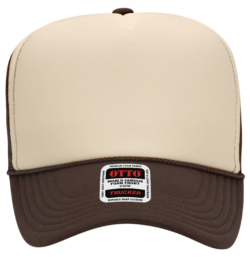 Otto Cap 39-165 5-Panel Foam High Crown Mesh Back Trucker Hat