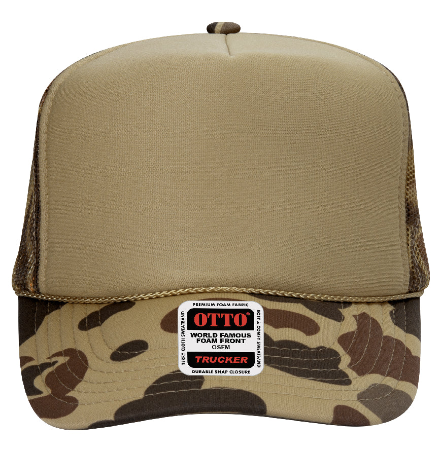 Otto Cap 39-165 5-Panel Foam High Crown Mesh Back Trucker Hat