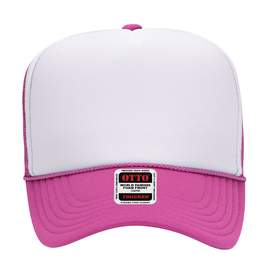 Otto Cap 39-165 5-Panel Foam High Crown Mesh Back Trucker Hat
