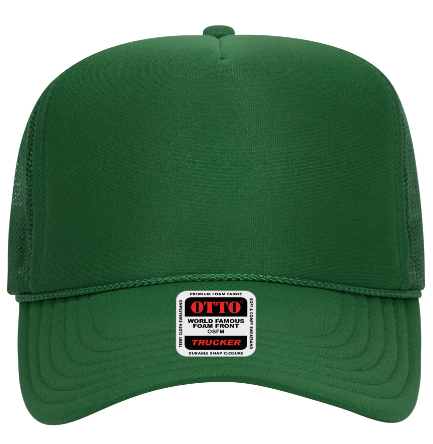 Otto Cap 39-165 5-Panel Foam High Crown Mesh Back Trucker Hat