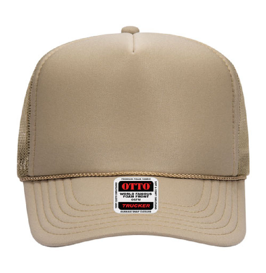 Otto Cap 39-165 5-Panel Foam High Crown Mesh Back Trucker Hat