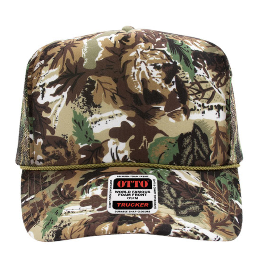 Otto Cap 39-165 5-Panel Foam High Crown Mesh Back Trucker Hat