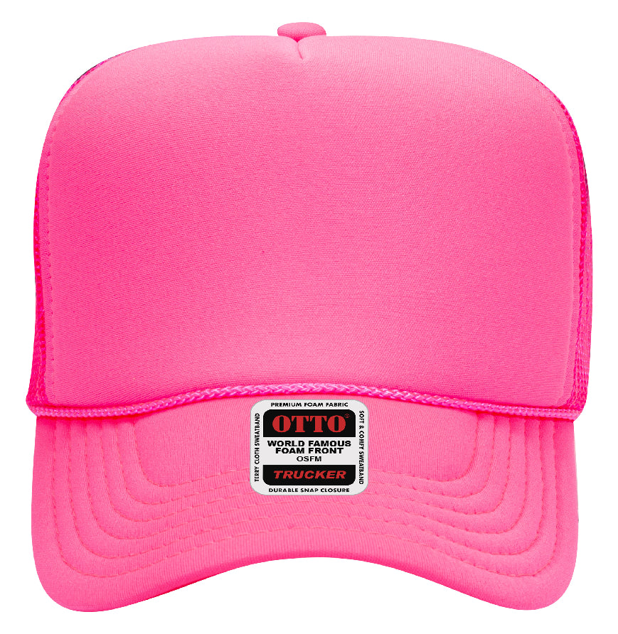 Otto Cap 39-165 5-Panel Foam High Crown Mesh Back Trucker Hat