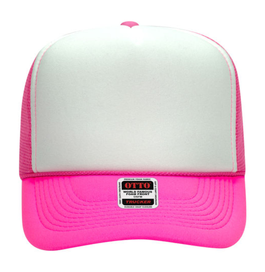 Otto Cap 39-165 5-Panel Foam High Crown Mesh Back Trucker Hat
