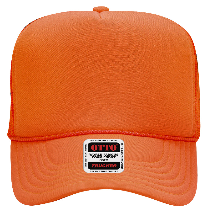 Otto Cap 39-165 5-Panel Foam High Crown Mesh Back Trucker Hat