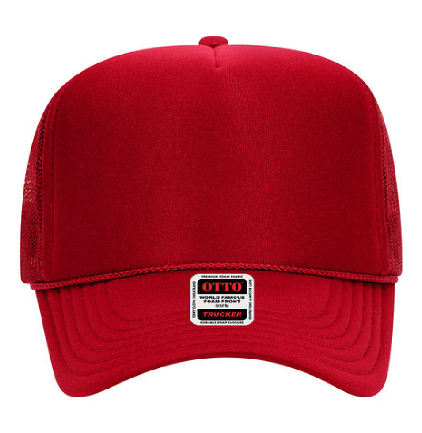 Otto Cap 39-165 5-Panel Foam High Crown Mesh Back Trucker Hat