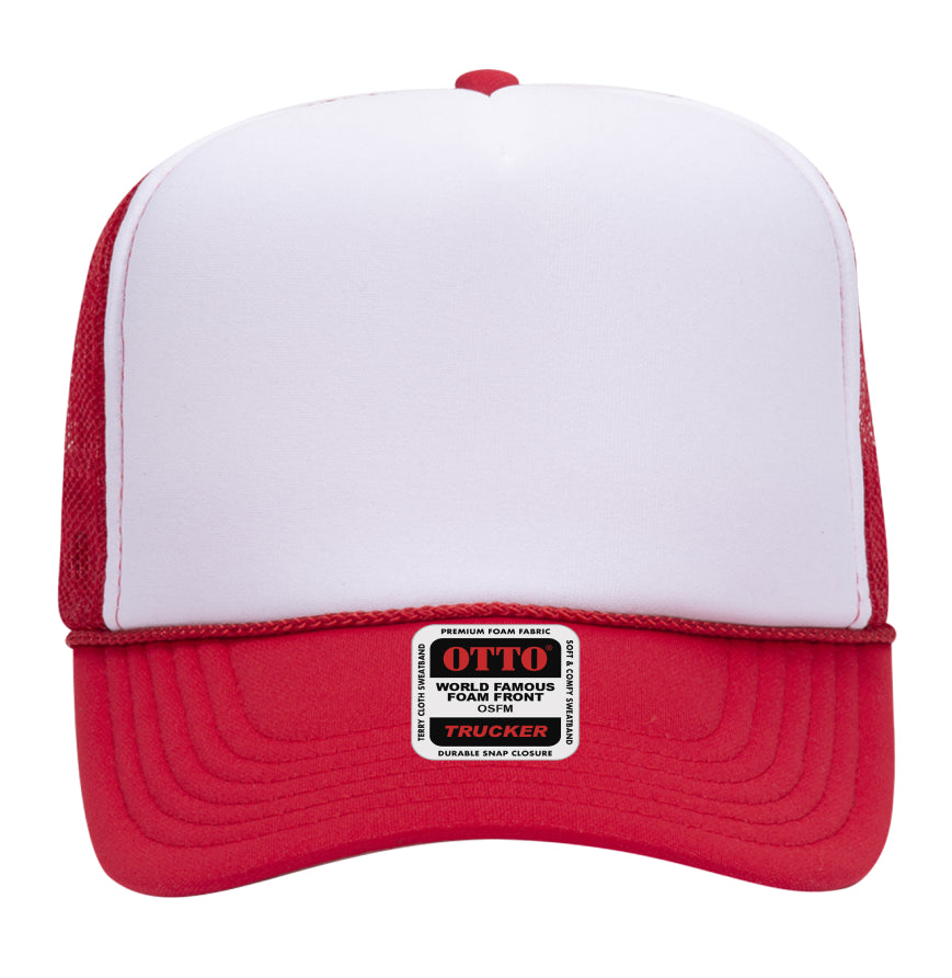 Otto Cap 39-165 5-Panel Foam High Crown Mesh Back Trucker Hat