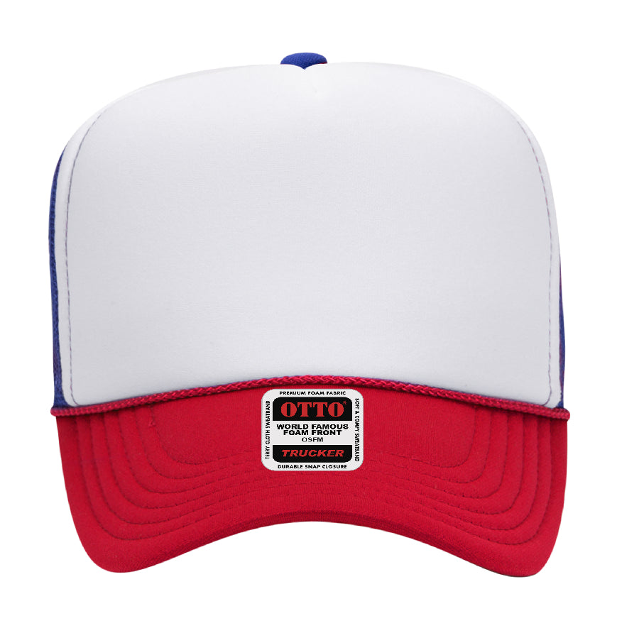 Otto Cap 39-165 5-Panel Foam High Crown Mesh Back Trucker Hat