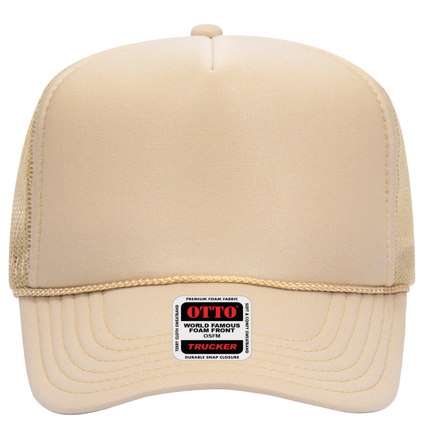 Otto Cap 39-165 5-Panel Foam High Crown Mesh Back Trucker Hat