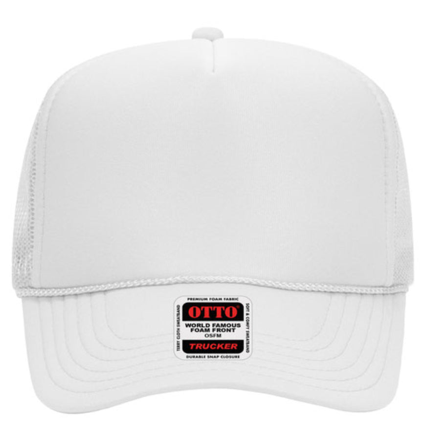 Otto Cap 39-165 5-Panel Foam High Crown Mesh Back Trucker Hat