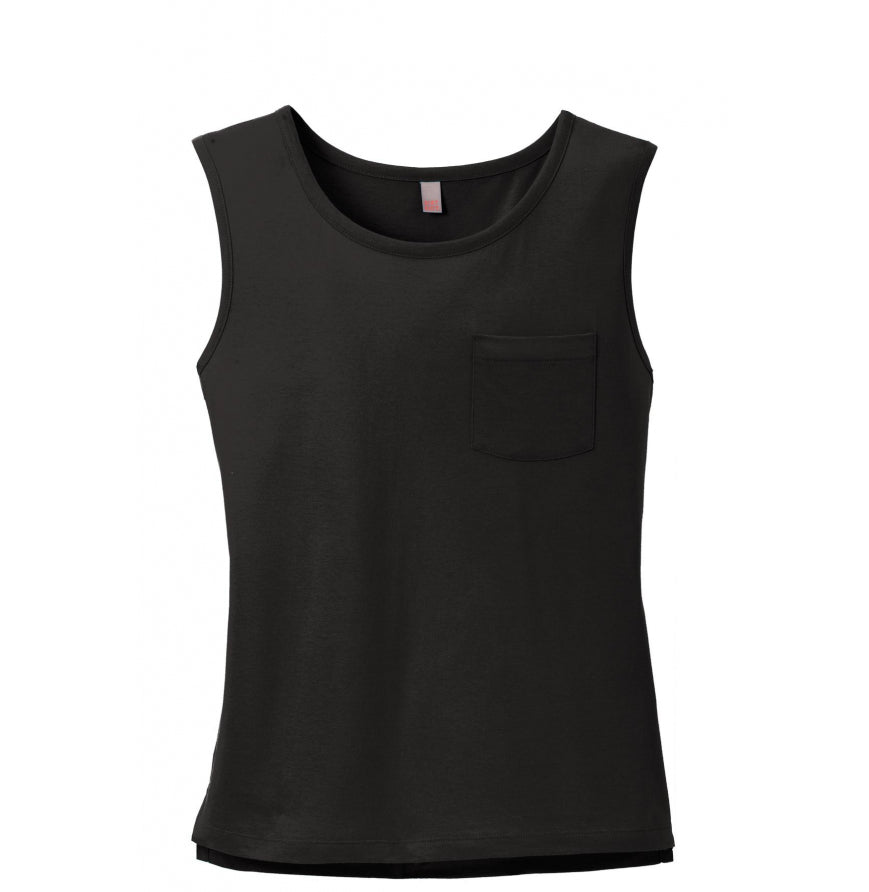 District DT4301 District Juniors' Vintage-Washed Sleeveless Muscle Tank