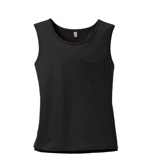 District DT4301 District Juniors' Vintage-Washed Sleeveless Muscle Tank