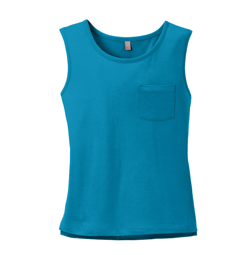 District DT4301 District Juniors' Vintage-Washed Sleeveless Muscle Tank