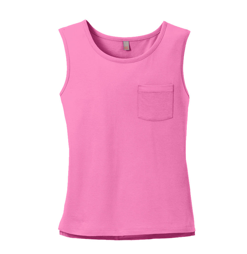 District DT4301 District Juniors' Vintage-Washed Sleeveless Muscle Tank