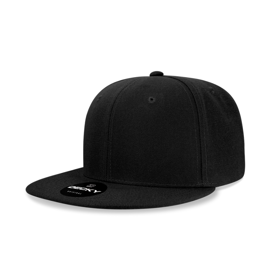 Decky 6020 High Profile 6 Panel Snapback - Flat Bill Hat
