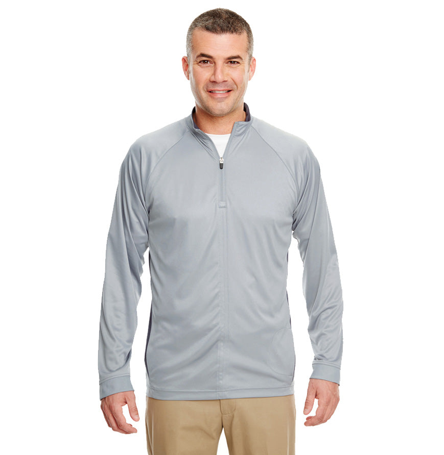 UltraClub 8432 Men's Quarter-Zip Pullover with Panel
