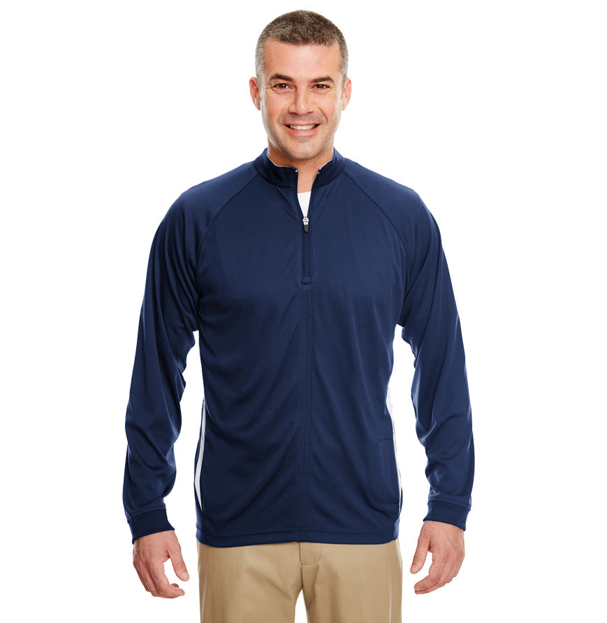 UltraClub 8432 Men's Quarter-Zip Pullover with Panel