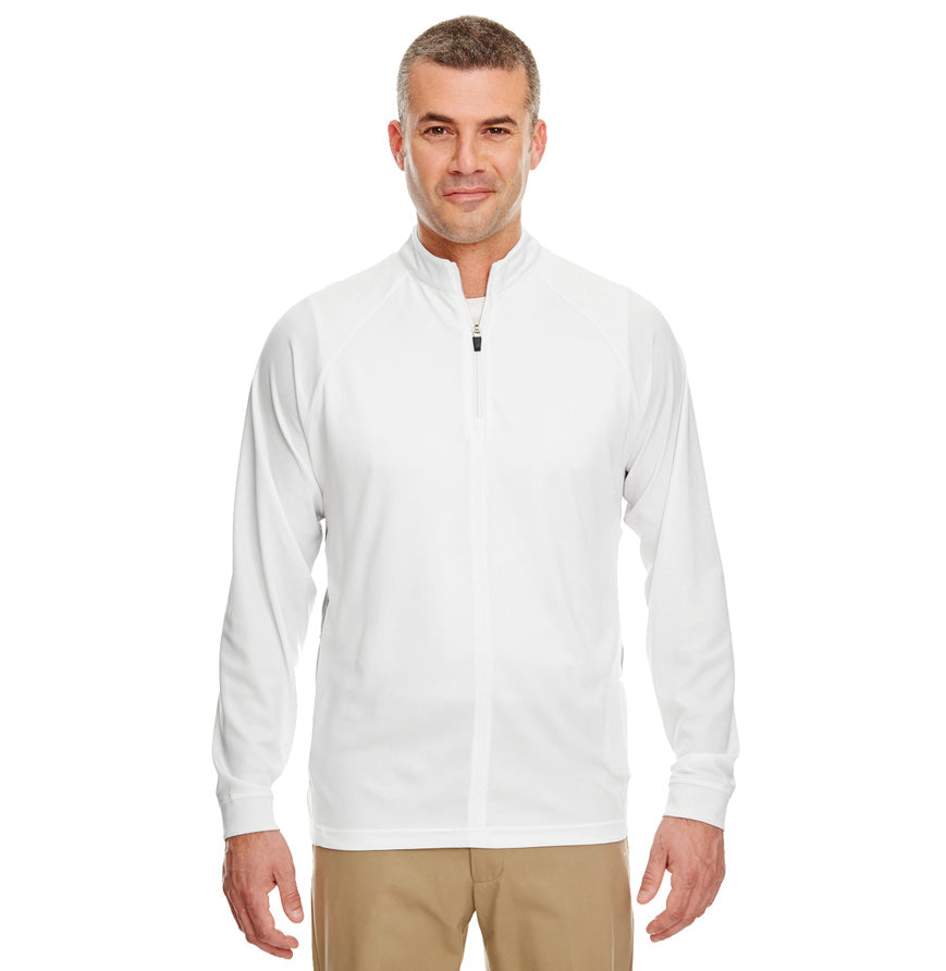 UltraClub 8432 Men's Quarter-Zip Pullover with Panel
