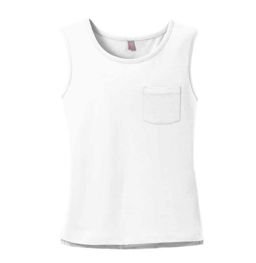 District DT4301 District Juniors' Vintage-Washed Sleeveless Muscle Tank