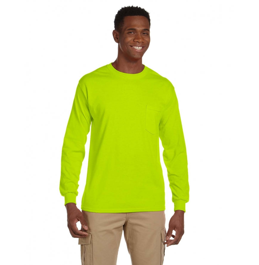 Gildan G241 Unisex Ultra Cotton® Pocket Long Sleeve T-Shirt - 6 oz.