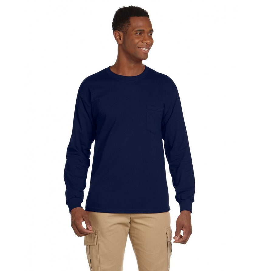 Gildan G241 Unisex Ultra Cotton® Pocket Long Sleeve T-Shirt - 6 oz.