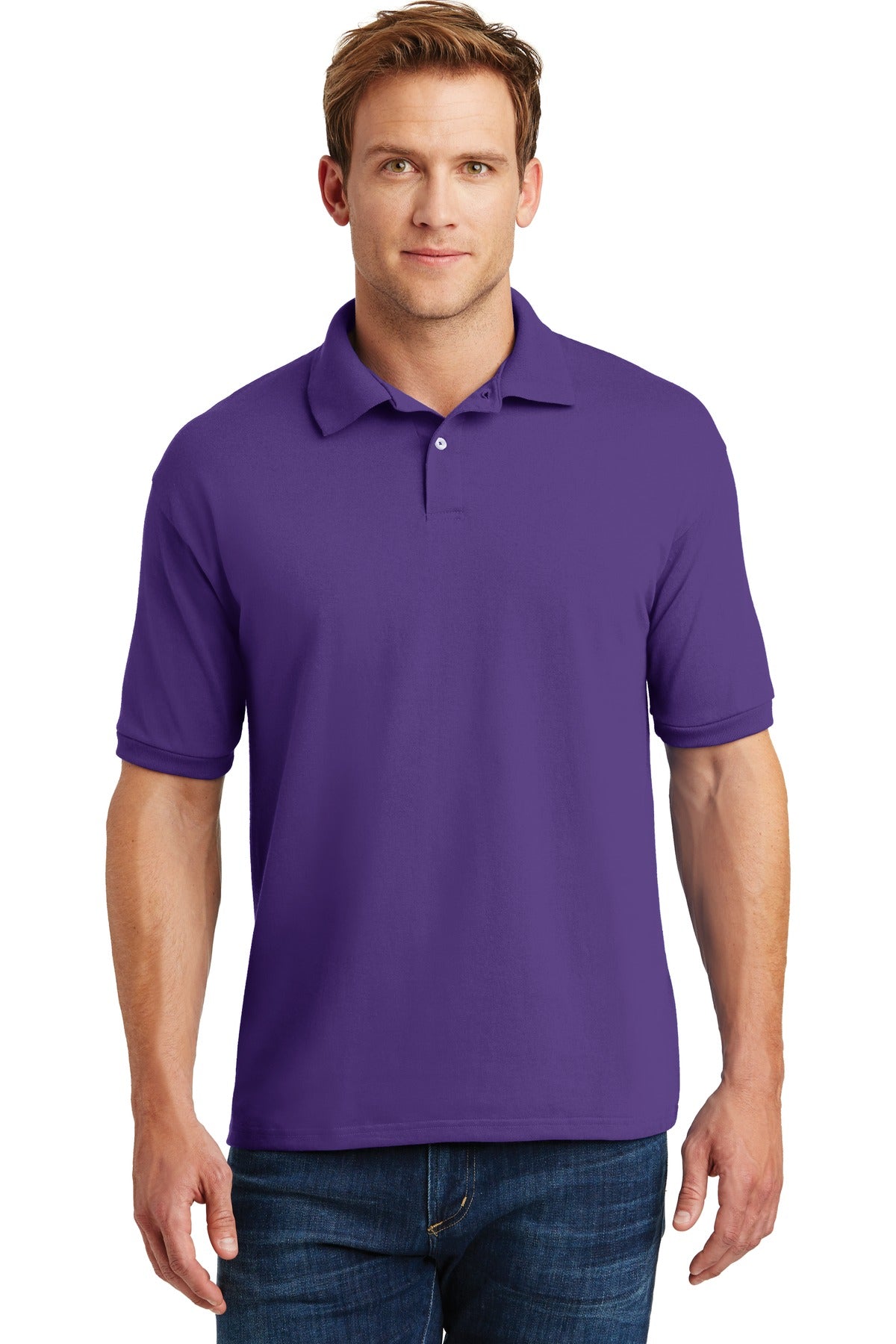 Hanes EcoSmart- 5.2-ounce Jersey Knit Sport Shirt. 054X