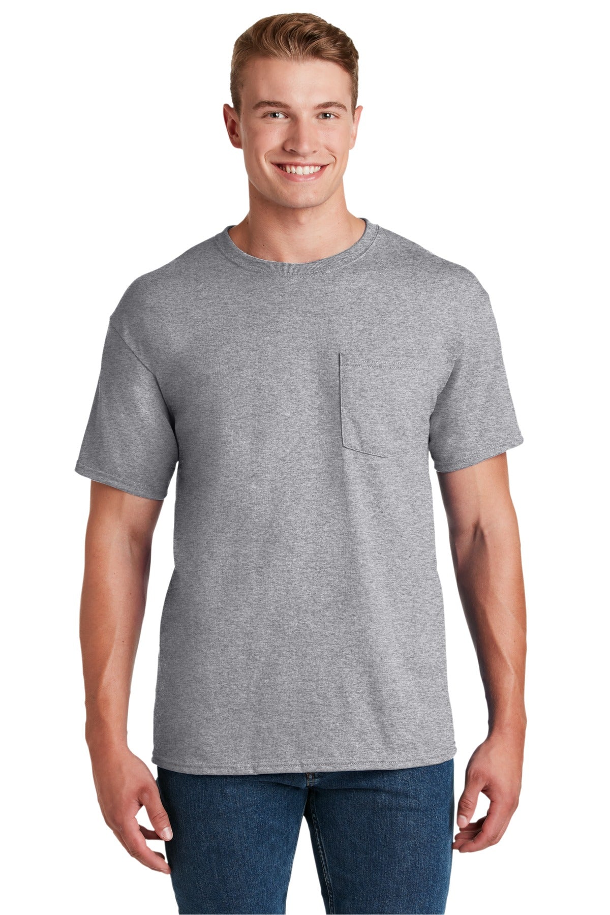 JERZEES - Dri-Power50/50 Cotton/Poly Pocket T-Shirt. 29MP