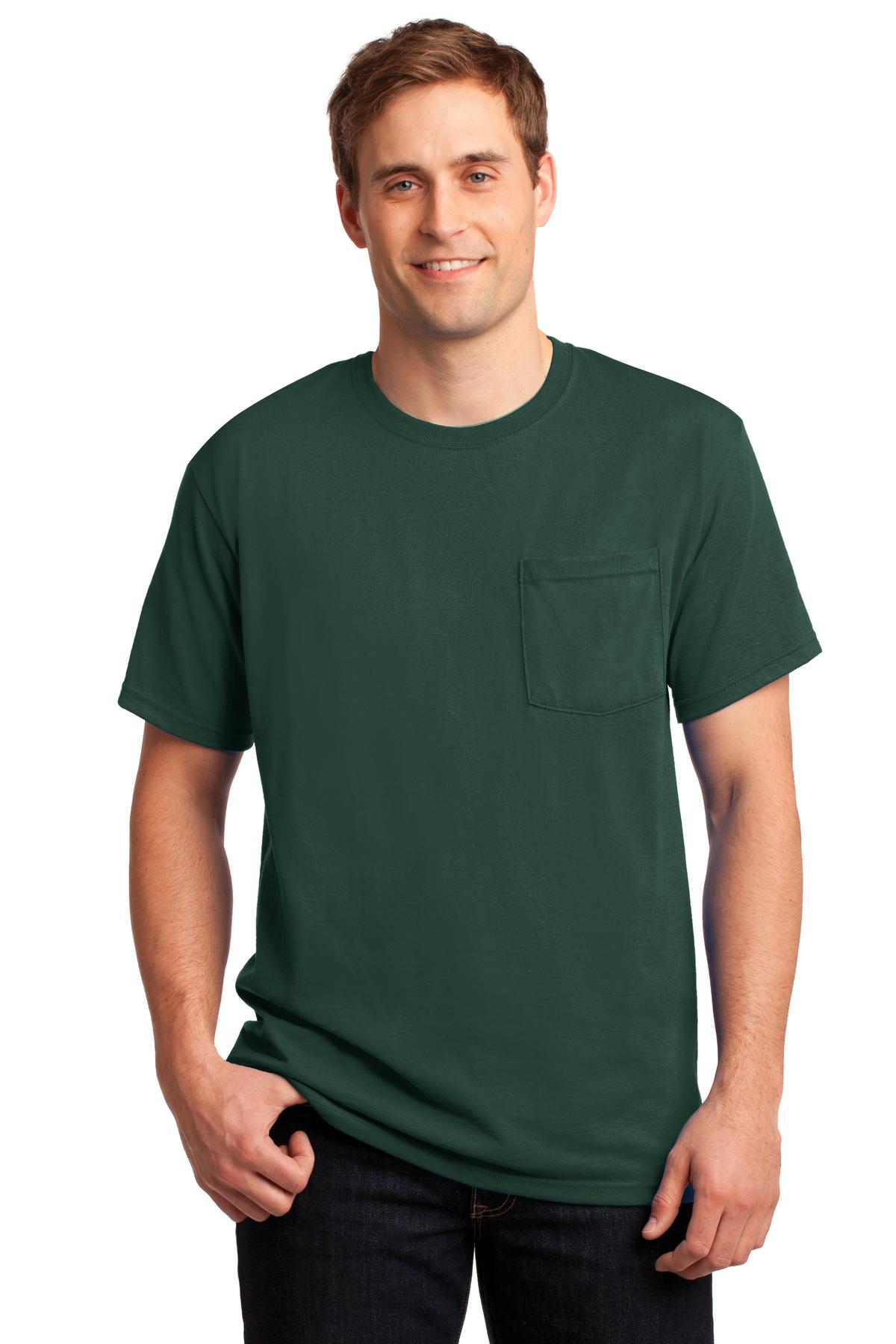 JERZEES - Dri-Power50/50 Cotton/Poly Pocket T-Shirt. 29MP