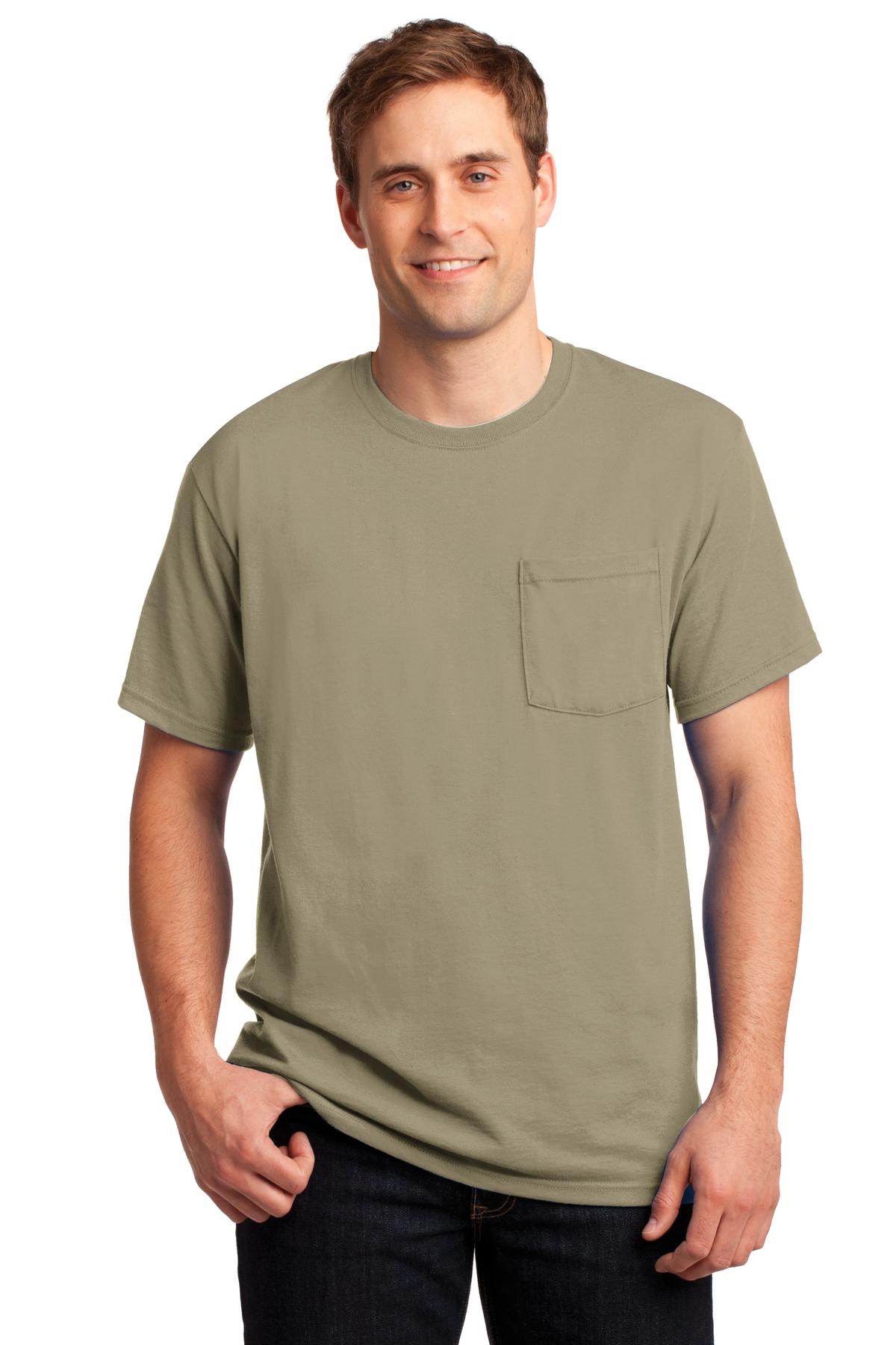 JERZEES - Dri-Power50/50 Cotton/Poly Pocket T-Shirt. 29MP