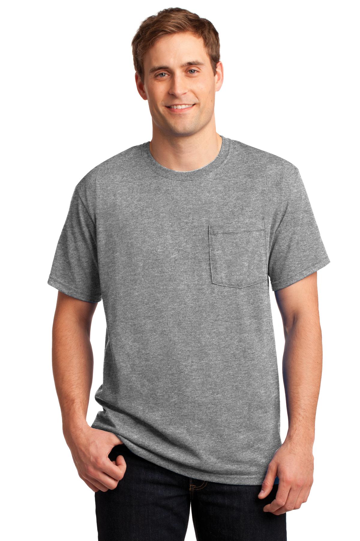 JERZEES - Dri-Power50/50 Cotton/Poly Pocket T-Shirt. 29MP