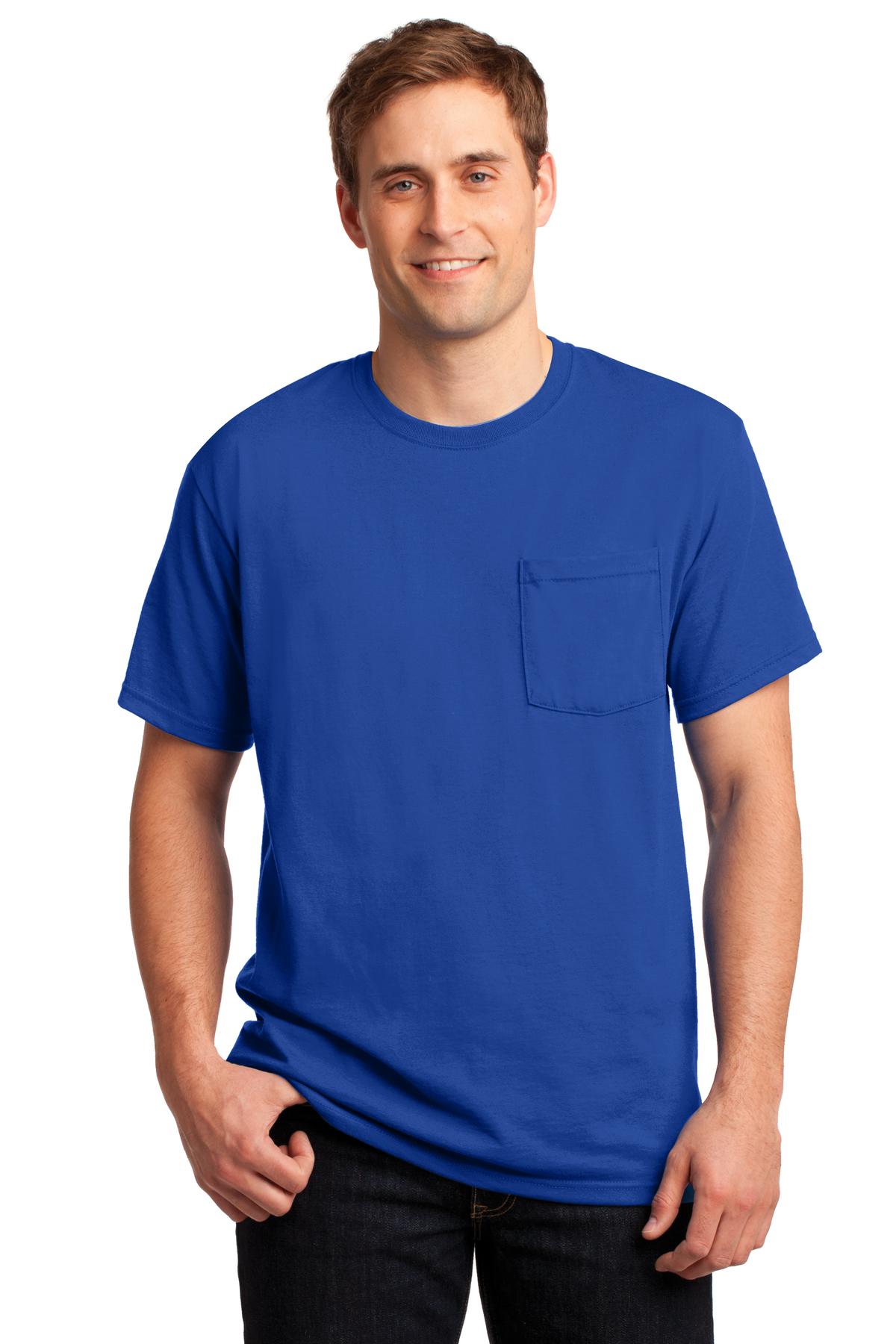 JERZEES - Dri-Power50/50 Cotton/Poly Pocket T-Shirt. 29MP