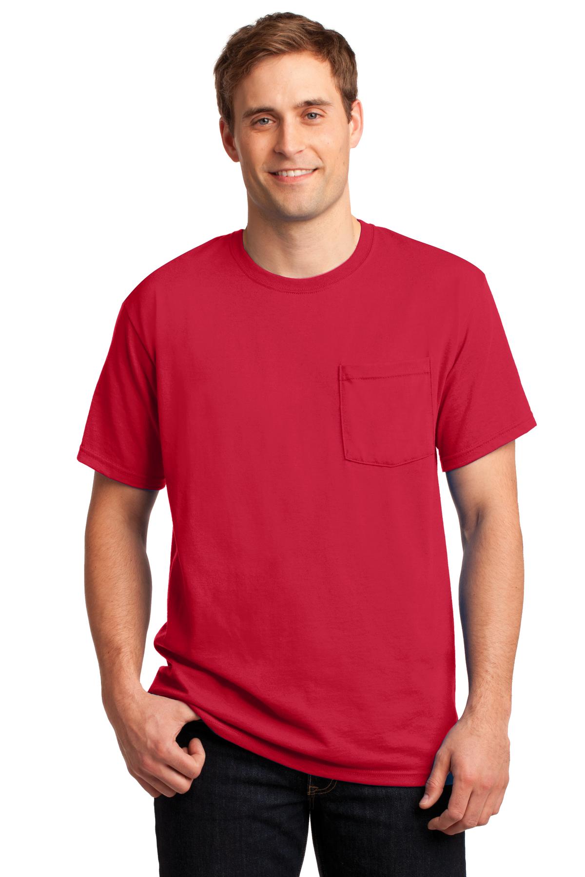 JERZEES - Dri-Power50/50 Cotton/Poly Pocket T-Shirt. 29MP