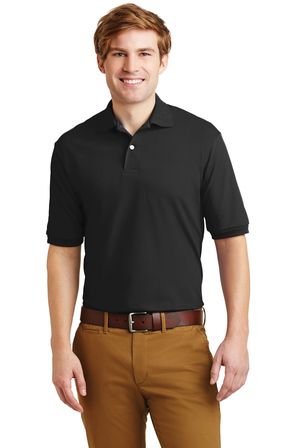 JERZEES - SpotShield 5.4-ounce Jersey Knit Sport Shirt. 437M